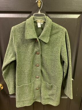Territory Ahead Women's Olive Green Button-Front Cardigan